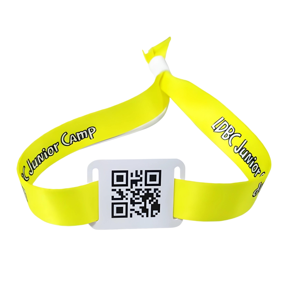 Qr Code Tag Deluxe Fabric Wristband - Wristbands Direct